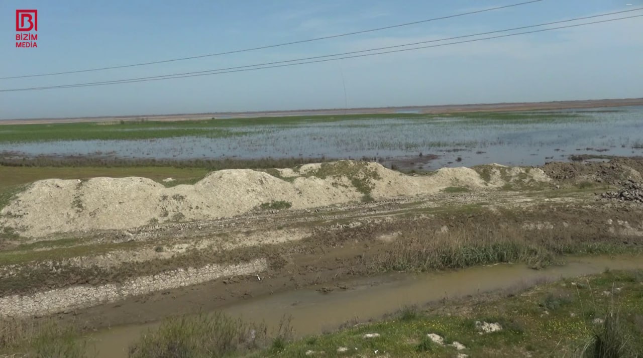 Qubada kanal DAŞDI – Kəndi və əkin sahələrini su BASDI – VİDEO
