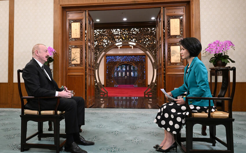 Prezident İlham Əliyev Çinin CGTN telekanalına müsahibə verib - TAM MƏTN - FOTO