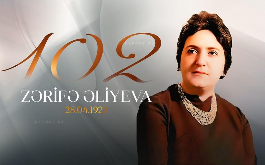 Zərifə Əliyevanın doğum günüdür