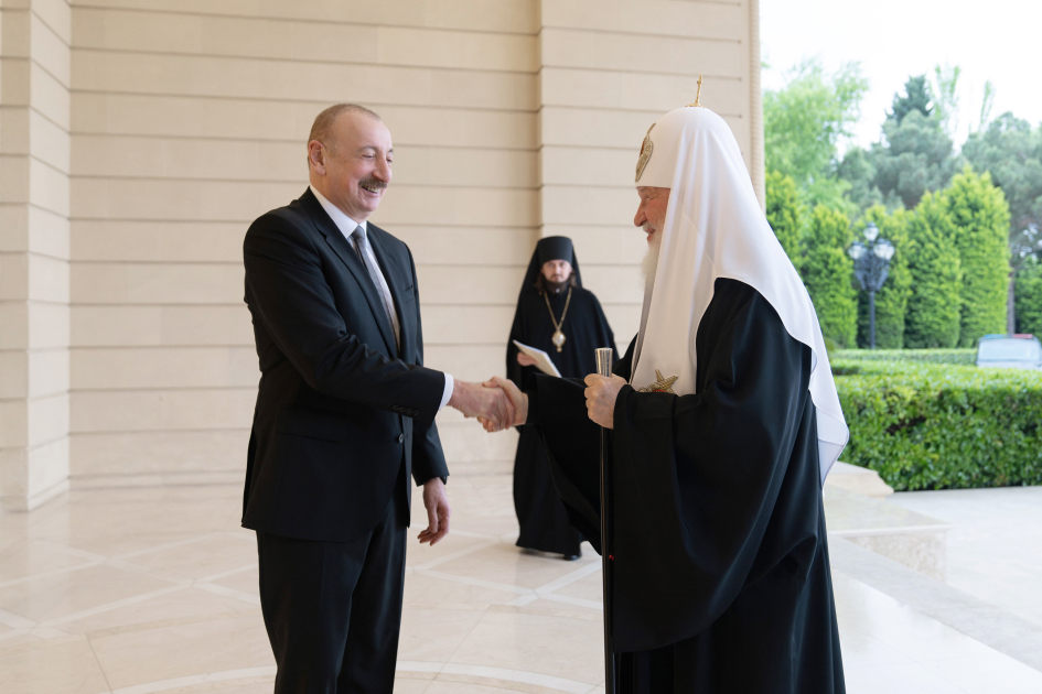 İlham Əliyev Moskvanın və Bütün Rusiyanın Patriarxı Kirill ilə görüşdü - FOTO/VİDEO