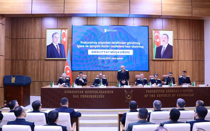 Baş Prokurorluqda əməliyyat müşavirəsi keçirilib, Kamran Əliyev tapşırıqlar verib - FOTO