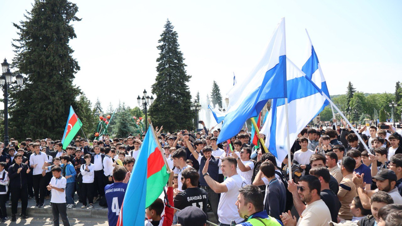 Çempion “Şahdağ Qusar” futbol komandası Qusarda belə QARŞILANDI – FOTO