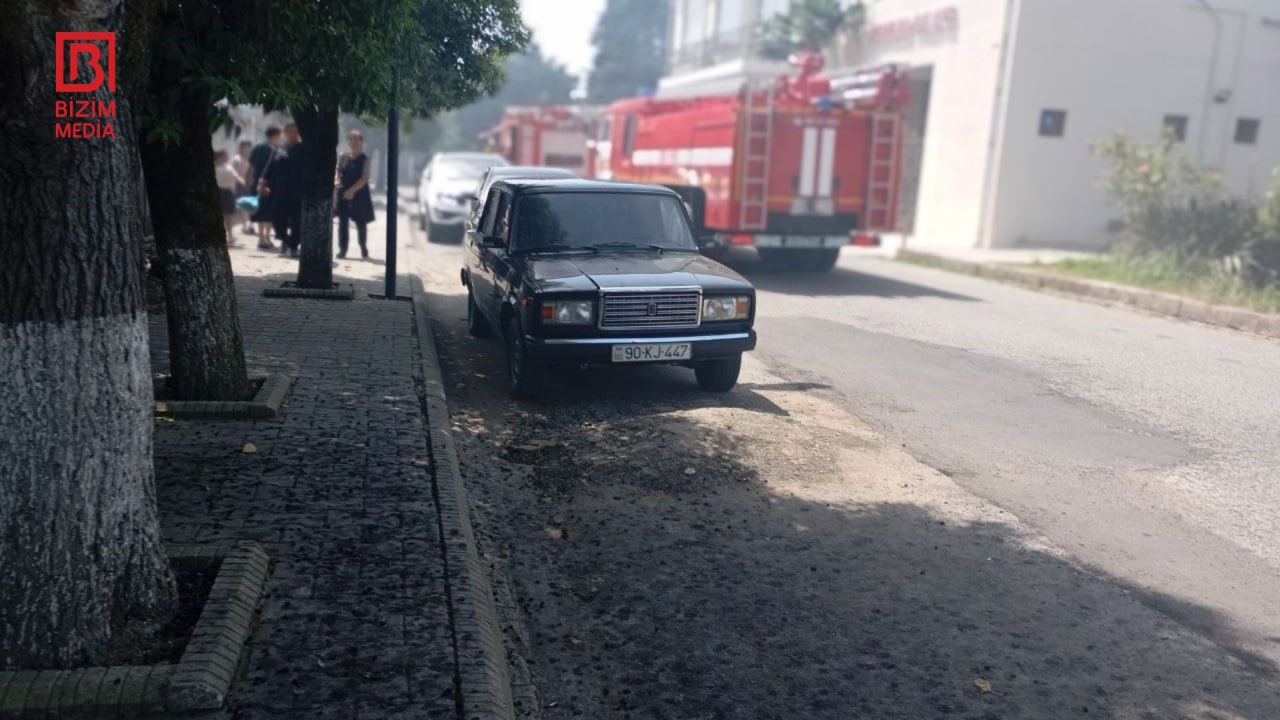 Astarada məktəbin yaxınlığında YANĞIN: Ərazidə olan insanlar təxliyə edildi - FOTO