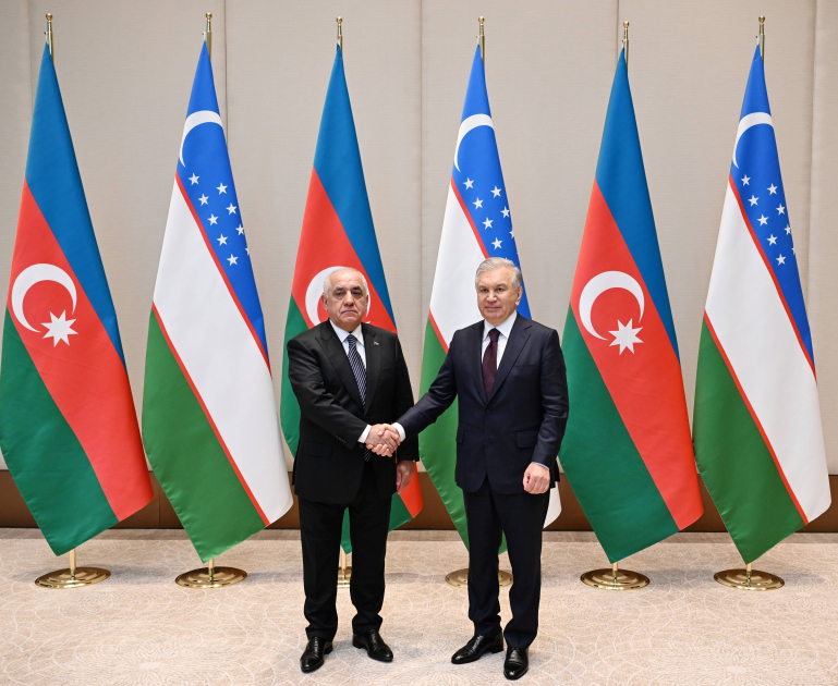 Əli Əsədov Daşkənddə Özbəkistan Prezidenti ilə görüşüb - FOTO