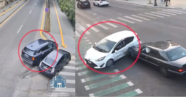 Qaydalara əməl etməyən sürücülərin törətdiyi qəzaların ANBAAN VİDEOSU