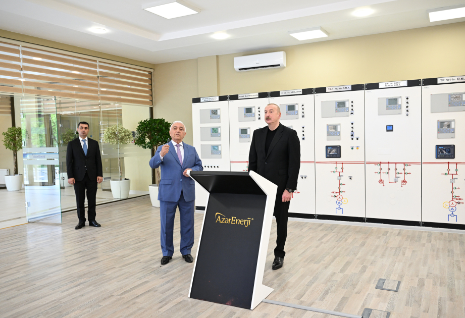 Prezident “Yevlax” yarımstansiyasının AÇILIŞINDA - FOTO
