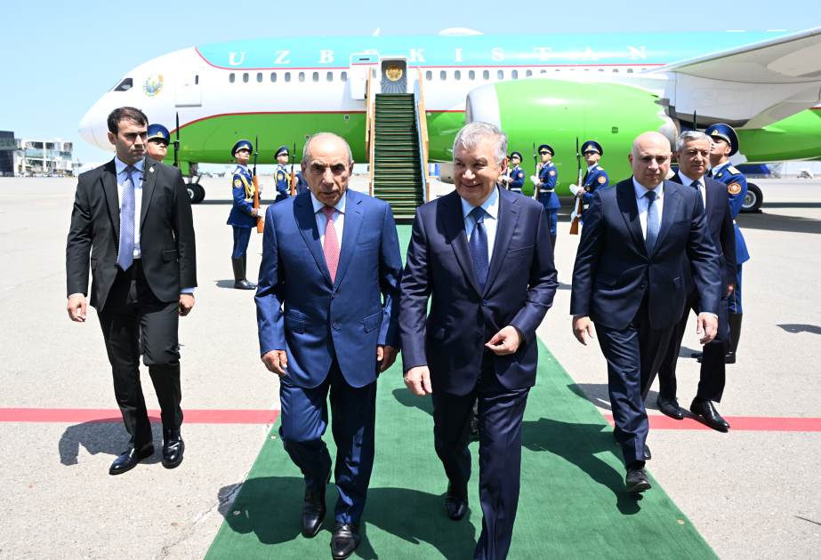 Şavkat Mirziyoyev Azərbaycana GƏLDİ - FOTO-VİDEO
