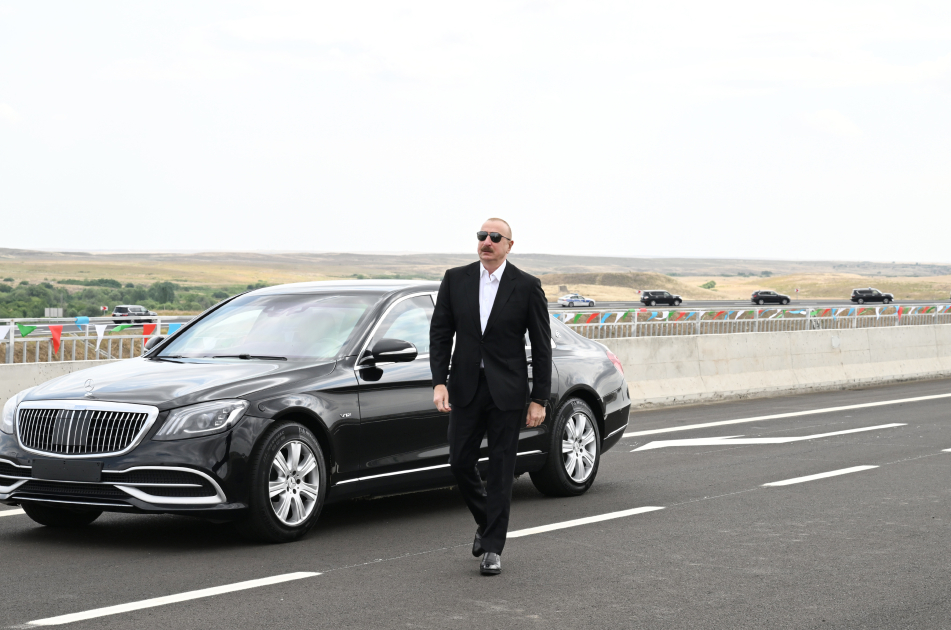İlham Əliyev Əhmədbəyli-Füzuli-Şuşa yolunun açılışında - FOTO/VİDEO