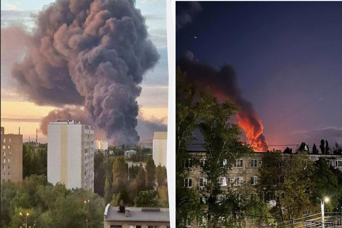 Ukrayna Rusiyanın növbəti neft emalı zavoduna zərbə endirdi -FOTO