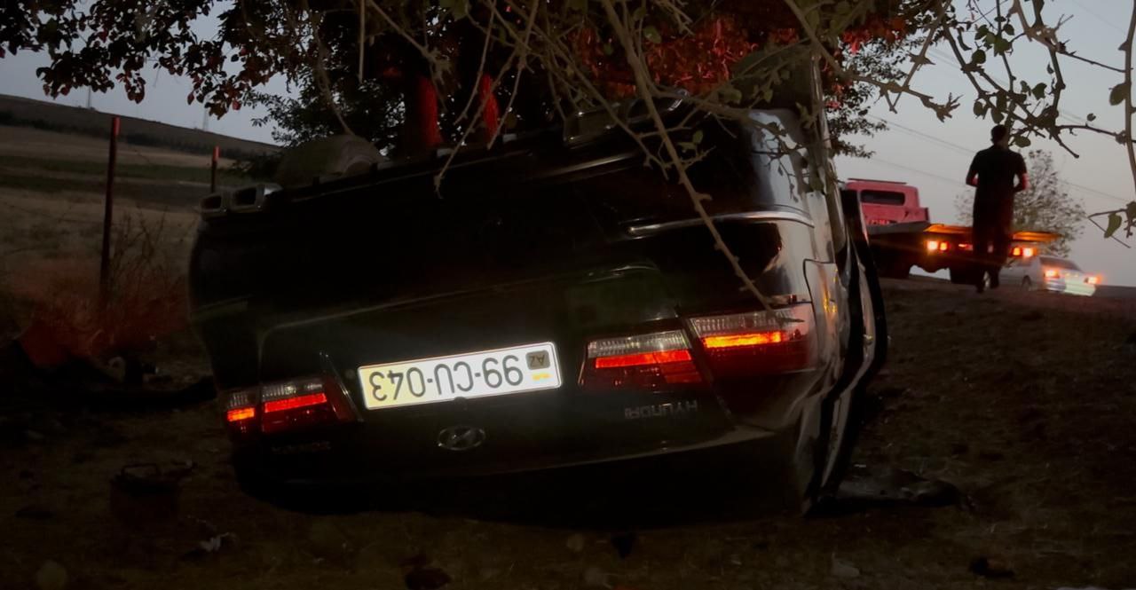 İsmayıllıda avtomobil aşdı - 2 nəfər xəsarət aldı - FOTO
