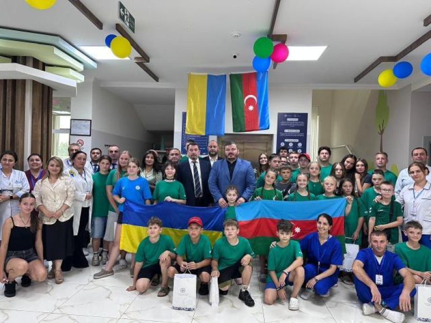 Qəbələdə reabilitasiya keçən ukraynalı uşaqlarla görüş keçirildi - FOTO