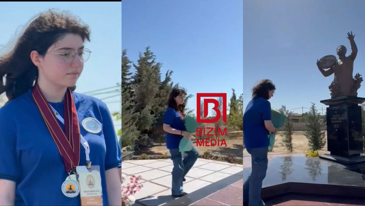Malayziyada medal qazanan Aygün Bəylərin qızı anasının məzarını ZİYARƏT ETDİ - VİDEO Malayziyada medal qazanan Aygün Bəylərin qızı anasının məzarını ZİYARƏT ETDİ - VİDEO