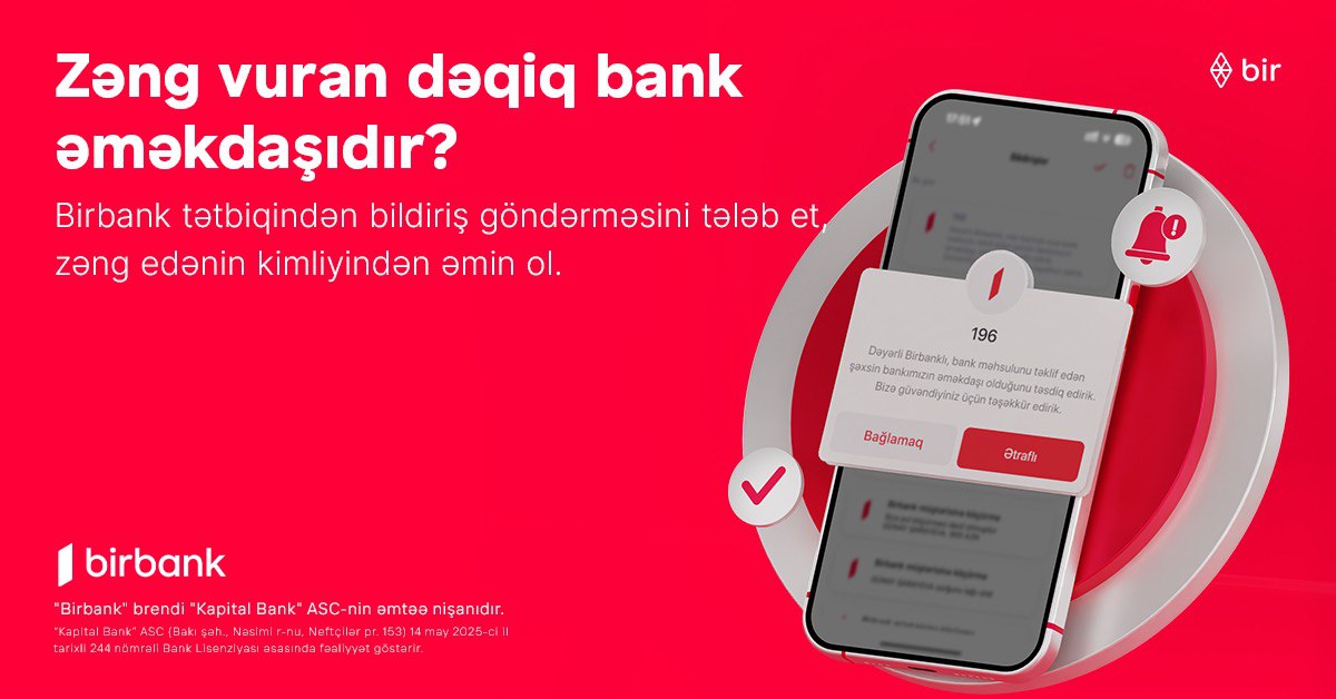Kapital Bank-dan kiberdələduzluqla mübarizədə növbəti addım: zəng edənin bank əməkdaşı olub-olmadığını yoxlaya bilərsiniz