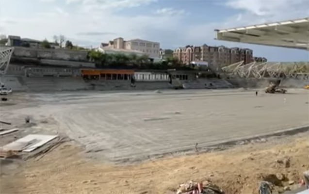 Xankəndi stadionu yenidən belə qurulur - VİDEO Xankəndi stadionu yenidən belə qurulur - VİDEO