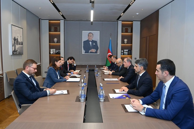 Ceyhun Bayramov Aİ nümayəndəliyinin yeni təyin olunmuş rəhbərini QƏBUL ETDİ - FOTO