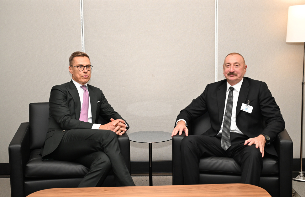 Prezident BMT-nin Nyu-Yorkdakı mənzil-qərargahında Aleksandr Stubb ilə görüşdü - FOTO