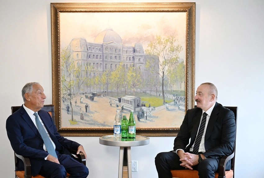 Prezident İlham Əliyev Nyu-Yorkda Portuqaliya Prezidenti ilə görüşüb - FOTO