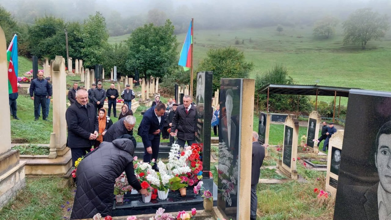 Qusarda şəhidlərin məzarları ziyarət olundu - FOTO