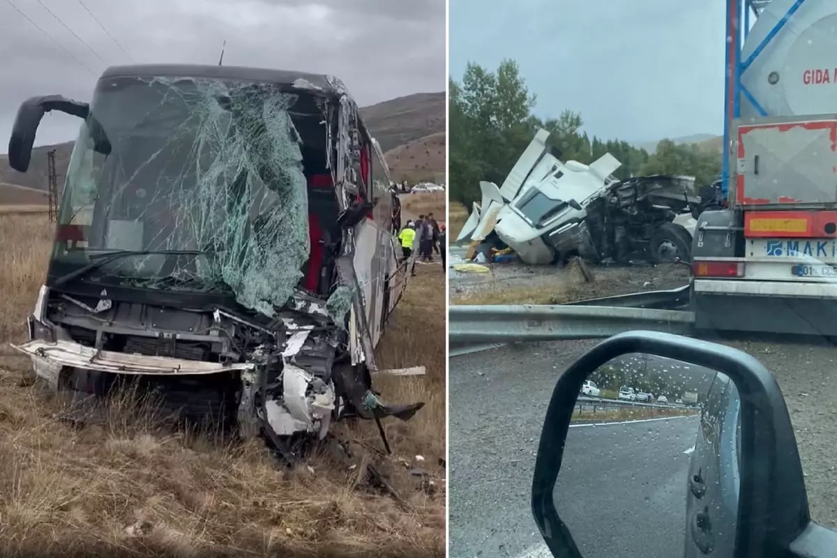 Yük maşını ilə sərnişin avtobusu toqquşdu – 3 ölü, 18 yaralı - FOTO