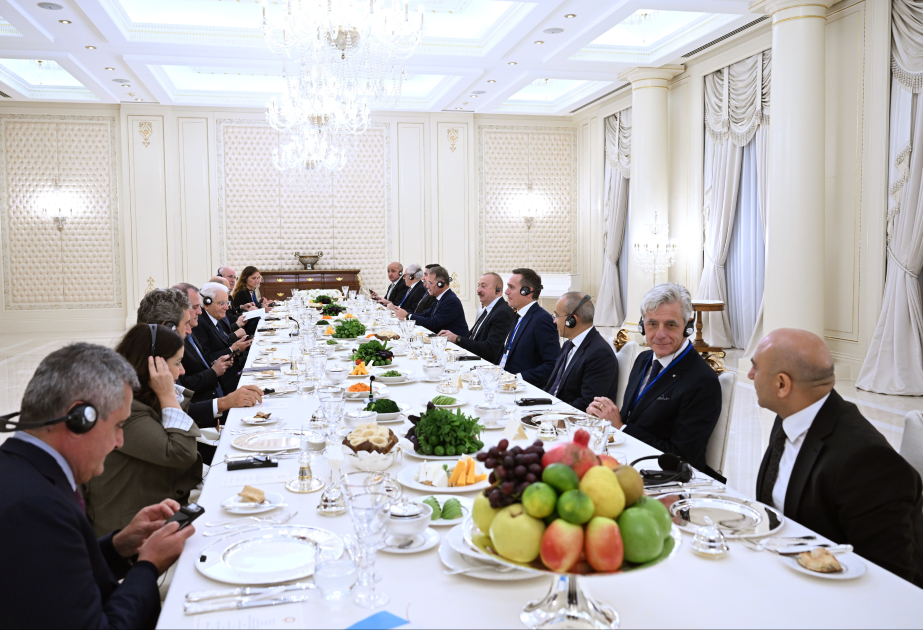 İtaliya Prezidentinin şərəfinə rəsmi ZİYAFƏT VERİLDİ