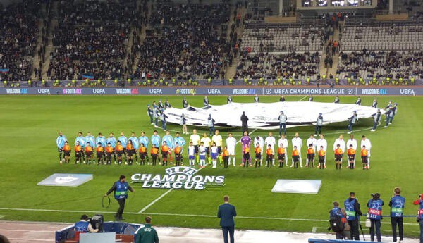 "Qarabağ" - "Kopenhagen" oyununda "Şəhidlər ölməz, vətən bölünməz" - VİDEO