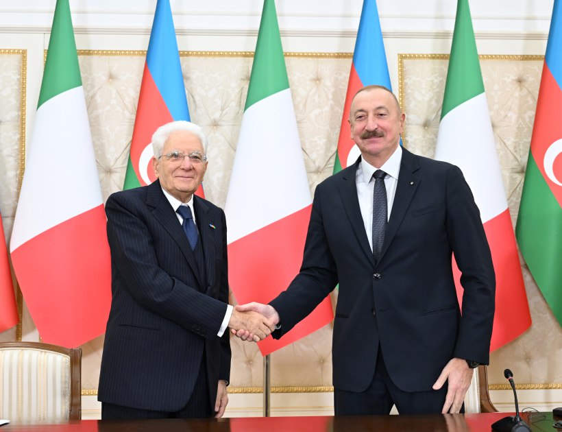 Prezidentin sosial şəbəkə hesablarında Mattarella ilə görüşünə dair PAYLAŞIM EDİLDİ - VİDEO