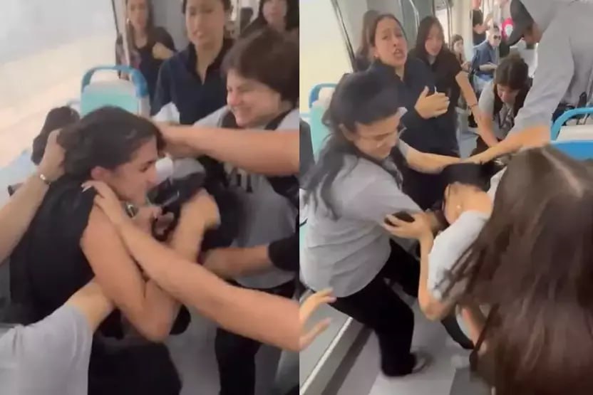 Türkiyədə tələbə qızlar tramvayda saçyolduya çıxdılar – ANBAAN VİDEO
