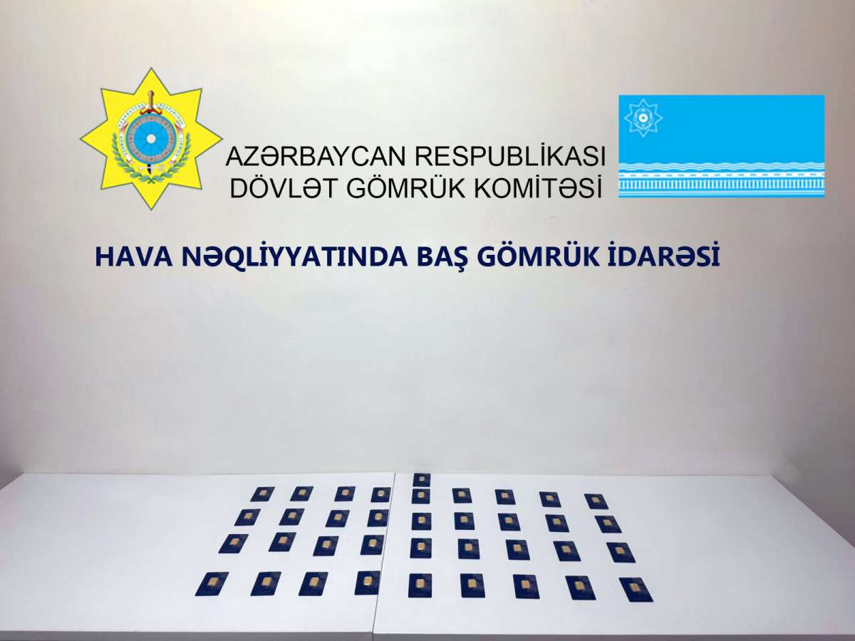 Dubaydan Bakıya gələn şəxsdə 365 qram qızıl külçə AŞKARLANDI