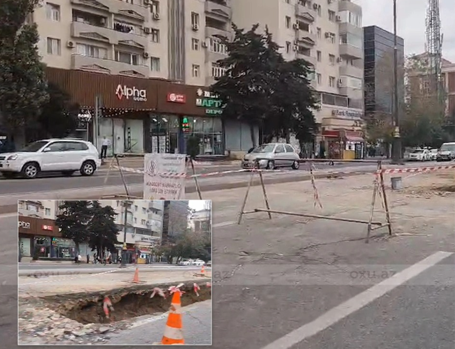 Şərifzadə küçəsində yol yenə qazıldı: Rəsmi qurum səbəbi açıqladı – VİDEO