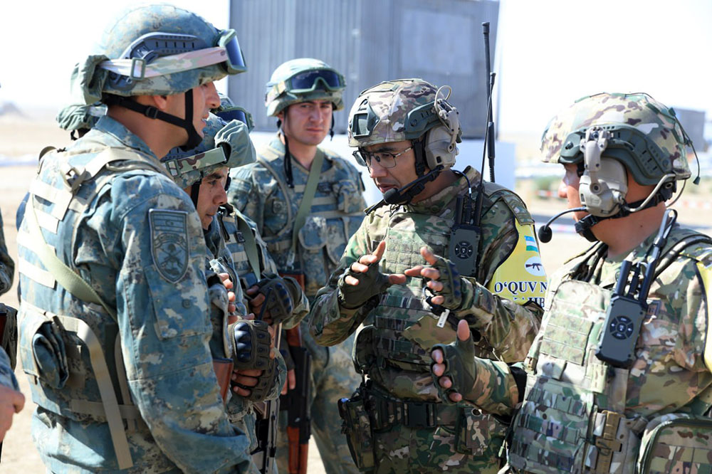 Azərbaycan hərbçilərinin Özbəkistanda iştirak etdiyi təlimdən FOTOLAR
