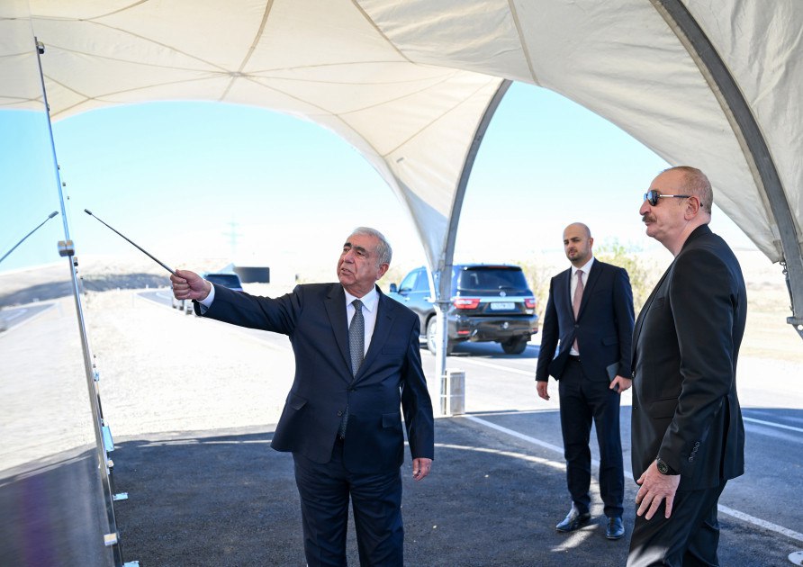 Prezident Cəbrayılda avtomobil yolunun açılışında – FOTO Prezident Cəbrayılda avtomobil yolunun açılışında – FOTO