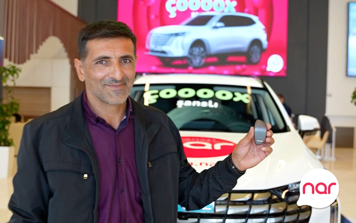 “Nar”ın “Çoox Şanslı” lotereyasının ilk avtomobil qalibi sükan arxasında! -
