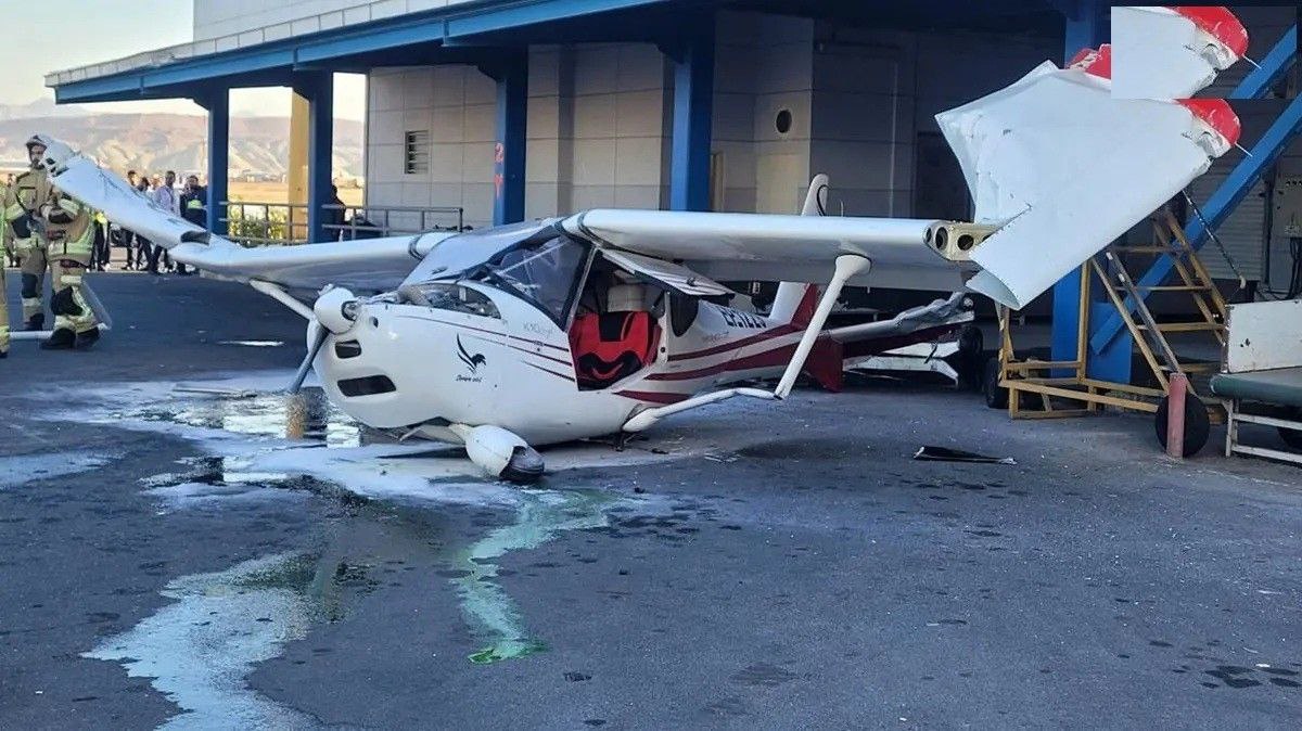 Təbrizdə təyyarə aeroport binasına ÇIRPILDI – FOTO