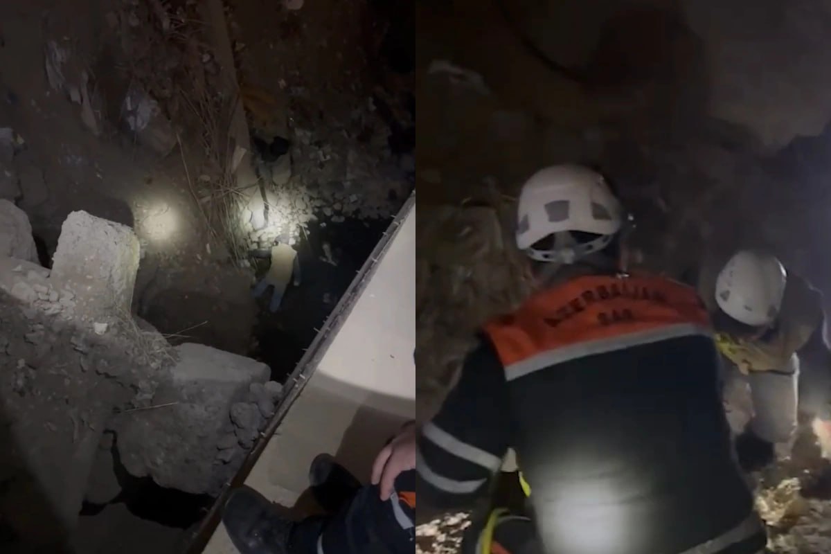 Dərəyə yıxılan 15 yaşlı oğlan belə XİLAS EDİLDİ - VİDEO Dərəyə yıxılan 15 yaşlı oğlan belə XİLAS EDİLDİ - VİDEO