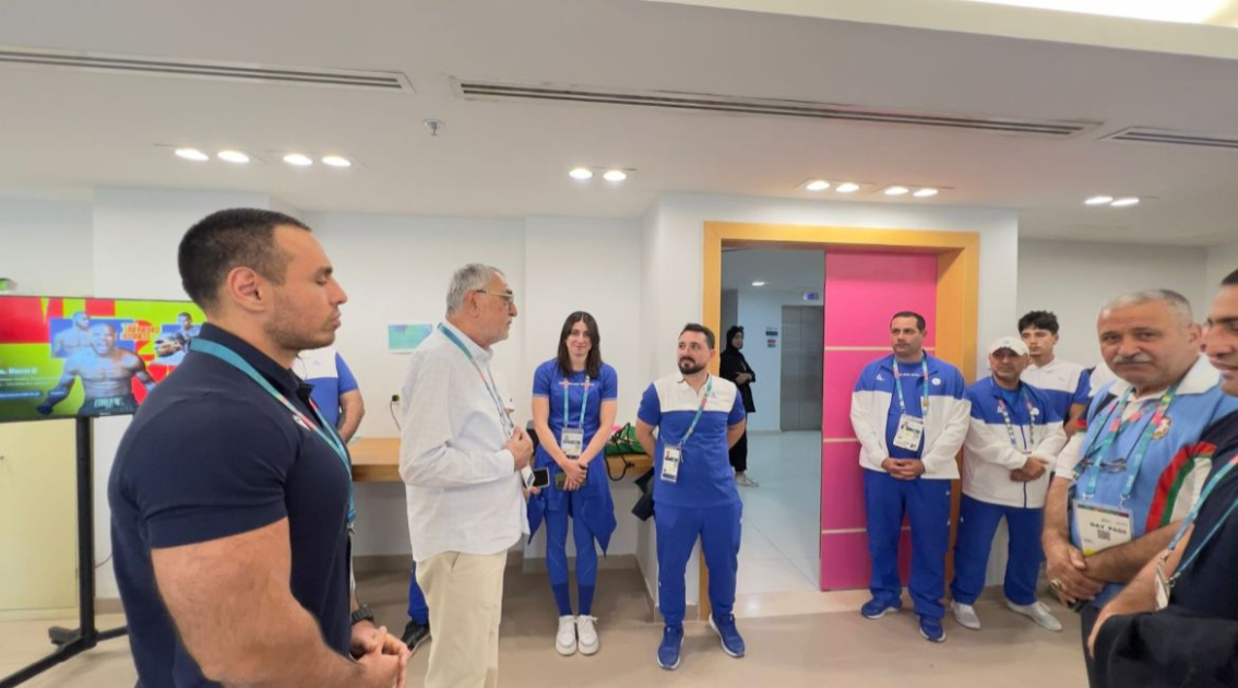 Milli Olimpiya Komitəsinin rəsmiləri Ər-Riyadda Atletlər kəndində - FOTO Milli Olimpiya Komitəsinin rəsmiləri Ər-Riyadda Atletlər kəndində - FOTO