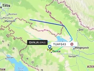 Qəzaya uğrayan Türkiyə təyyarəsinin radar GÖRÜNTÜSÜ yayıldı -VİDEO