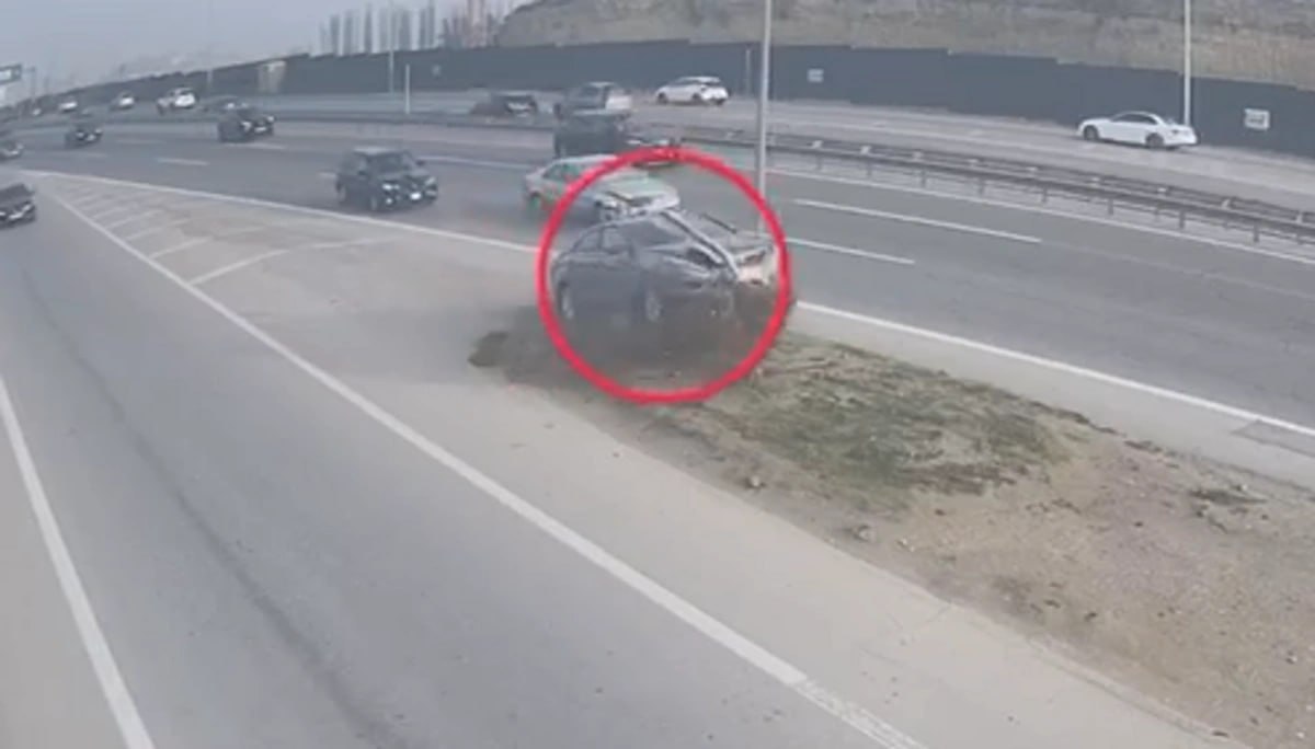 Kənar Dairəvi yolda baş verən qəzanın ANBAAN GÖRÜNTÜLƏRİ - VİDEO