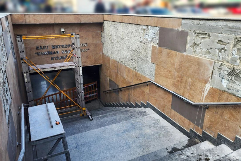 “Nərimanov” stansiyasının çıxışlarından biri bu tarixədək BAĞLI QALACAQ – FOTO