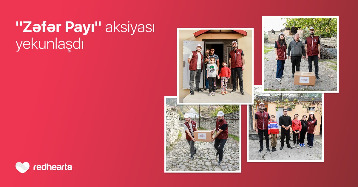 Qırmızı Ürəklər Fondunun “Zəfər Payı” aksiyası öz məqsədinə çatdı Qırmızı Ürəklər Fondunun “Zəfər Payı” aksiyası öz məqsədinə çatdı