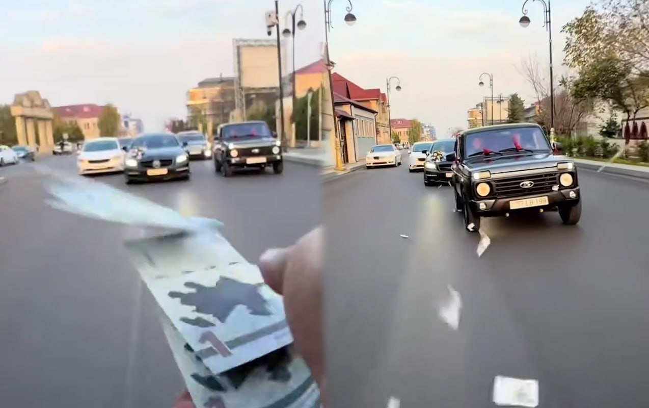 DİN: Toy karvanında yola pul səpilməsi ilə bağlı əmələ hüquqi qiymət veriləcək - FOTO