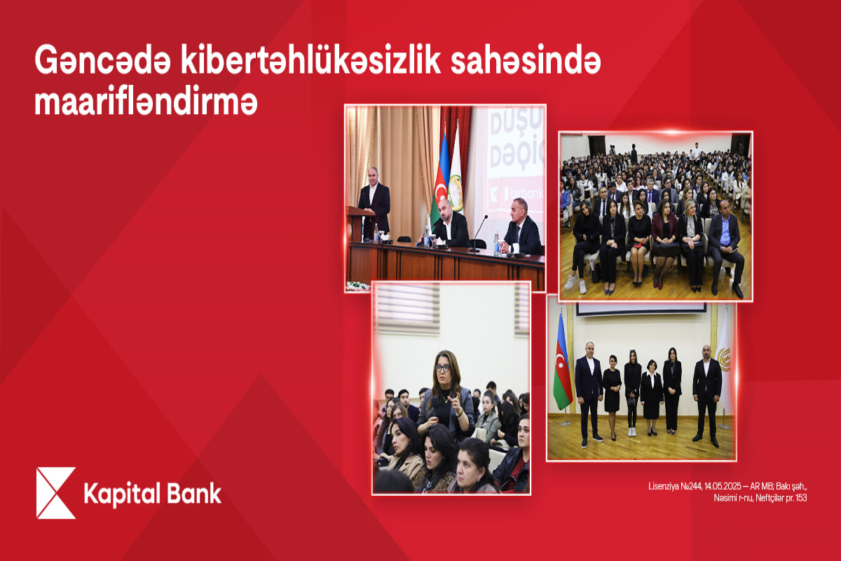 Kapital Bank Gəncədə kibertəhlükəsizlik mövzusunda təlimlər keçirib