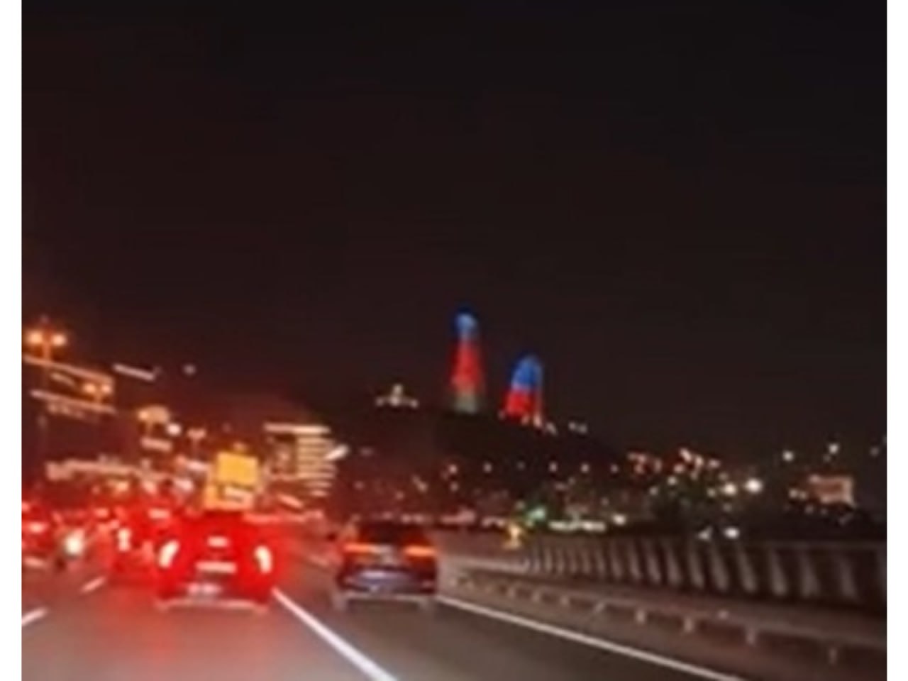 Bakıda sürücü nömrəni söküb avtobus zolağına daxil oldu - VİDEO