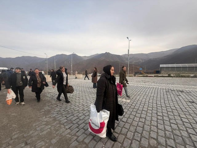 Növbəti köç karvanı Kəlbəcər şəhərinə çatdı - FOTO