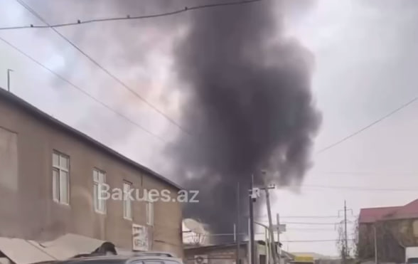 Baksol yolunda güclü YANĞIN – VİDEO