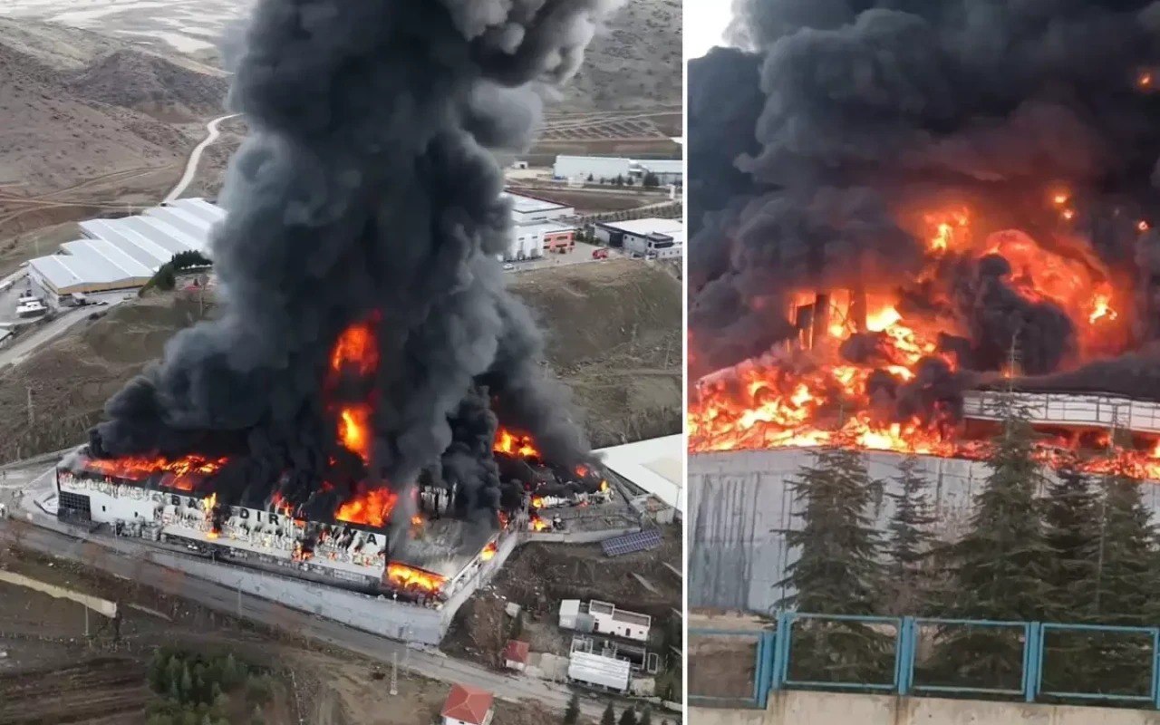 Türkiyədə zavodda güclü yanğın – VİDEO Türkiyədə zavodda güclü yanğın – VİDEO