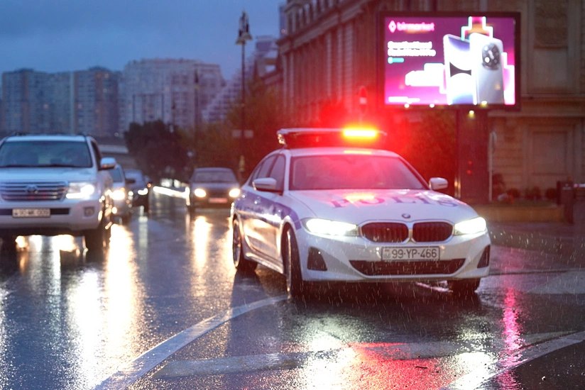 Polis yağışlı hava ilə əlaqədar gücləndirilmiş iş rejiminə keçdi - FOTO/VİDEO