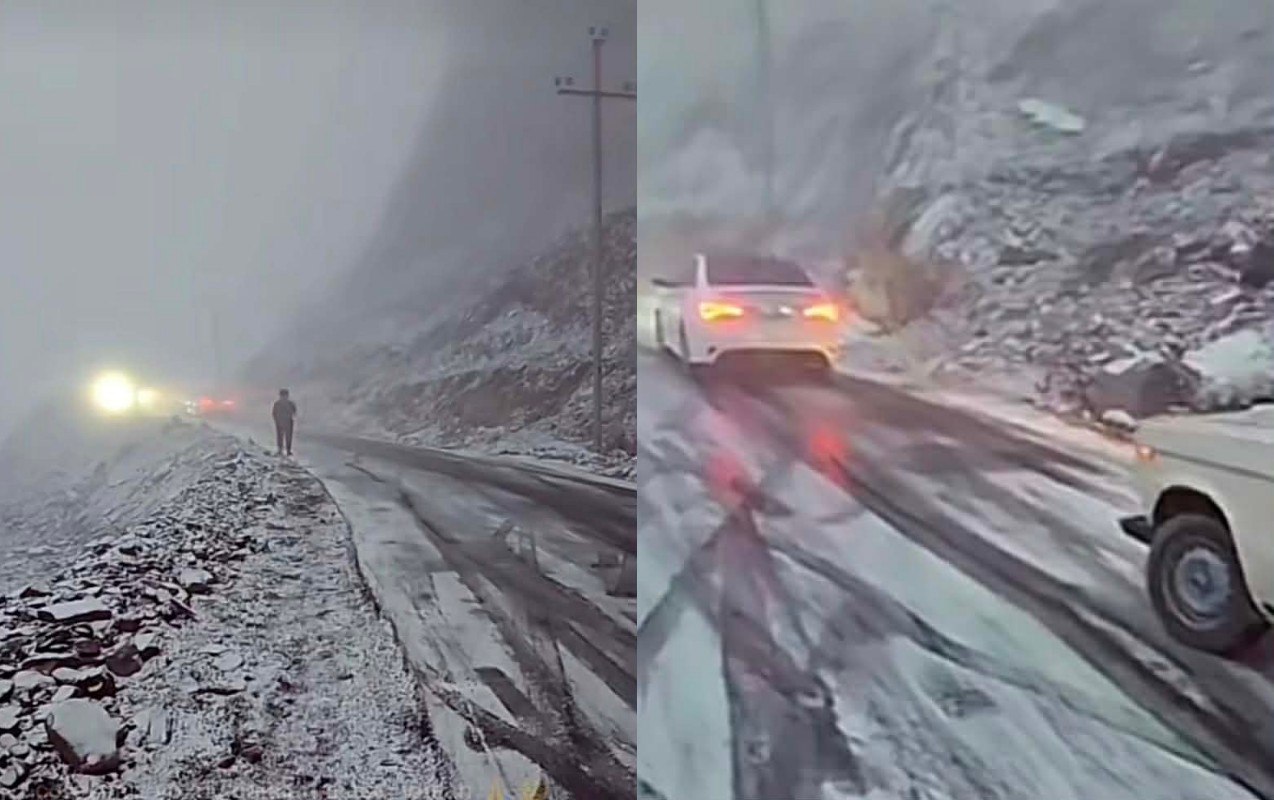 Lazaya gedən yol buz bağladı Lazaya gedən yol buz bağladı