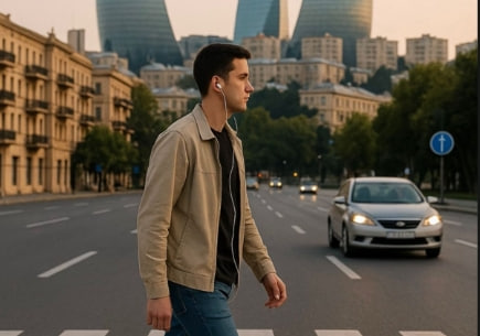 Yol keçərkən qulaqlıqdan istifadə etməyin - XƏBƏRDARLIQ Yol keçərkən qulaqlıqdan istifadə etməyin - XƏBƏRDARLIQ