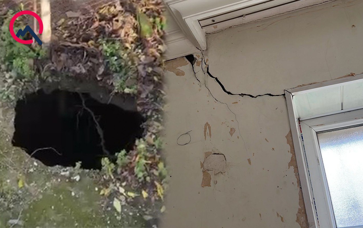 Bakıda daha bir evin bünövrəsi çökür – FOTO/VİDEO Bakıda daha bir evin bünövrəsi çökür – FOTO/VİDEO