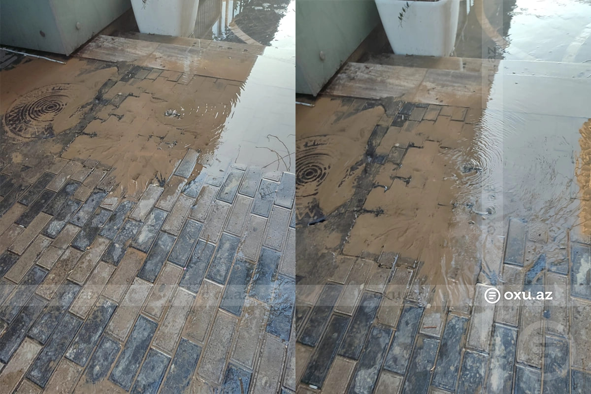 Bakının mərkəzində boru PARTLADI: Nizami küçəsini SU BASDI &ndash; VİDEO